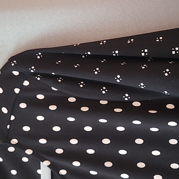 Chico's Black and White Polka Dot and Print Top - Picture 6 of 7
